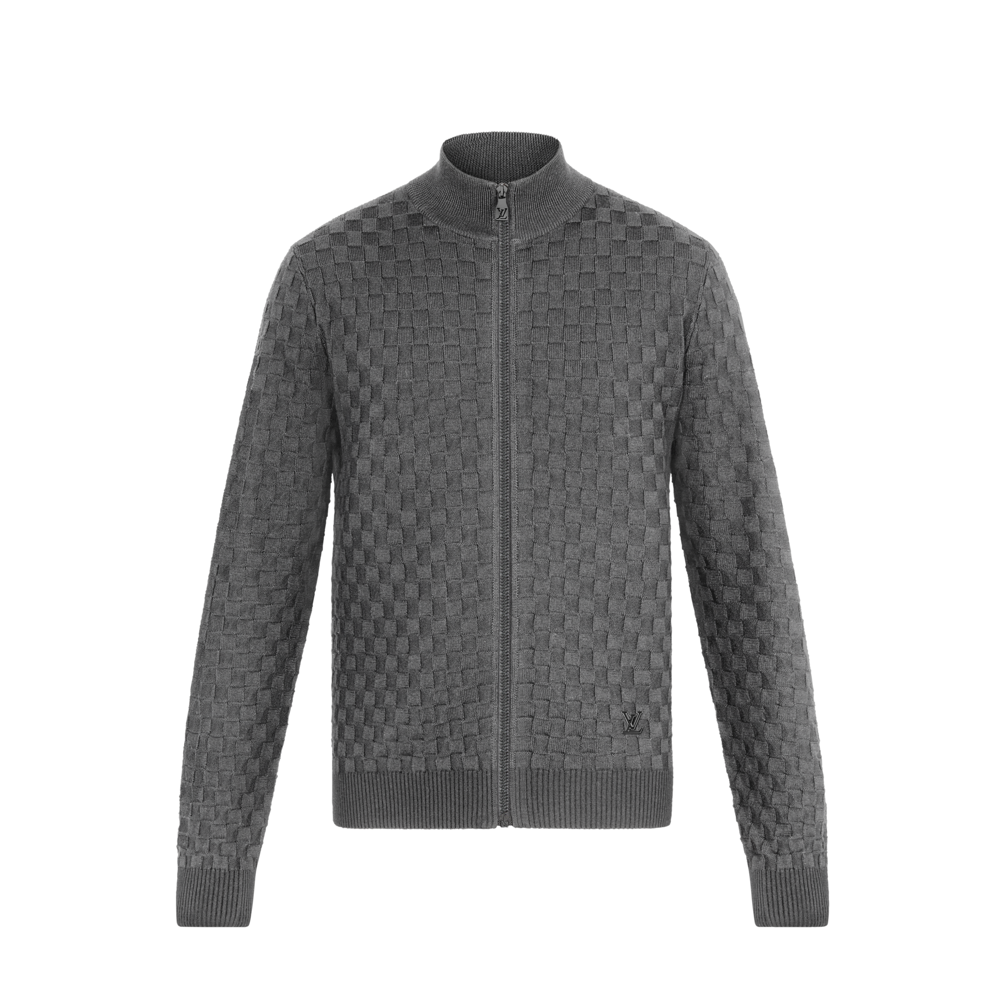 ルイヴィトン　ジップカーディガン Damier Signature Zip-Through Cardigan - Men - Ready-to-Wear